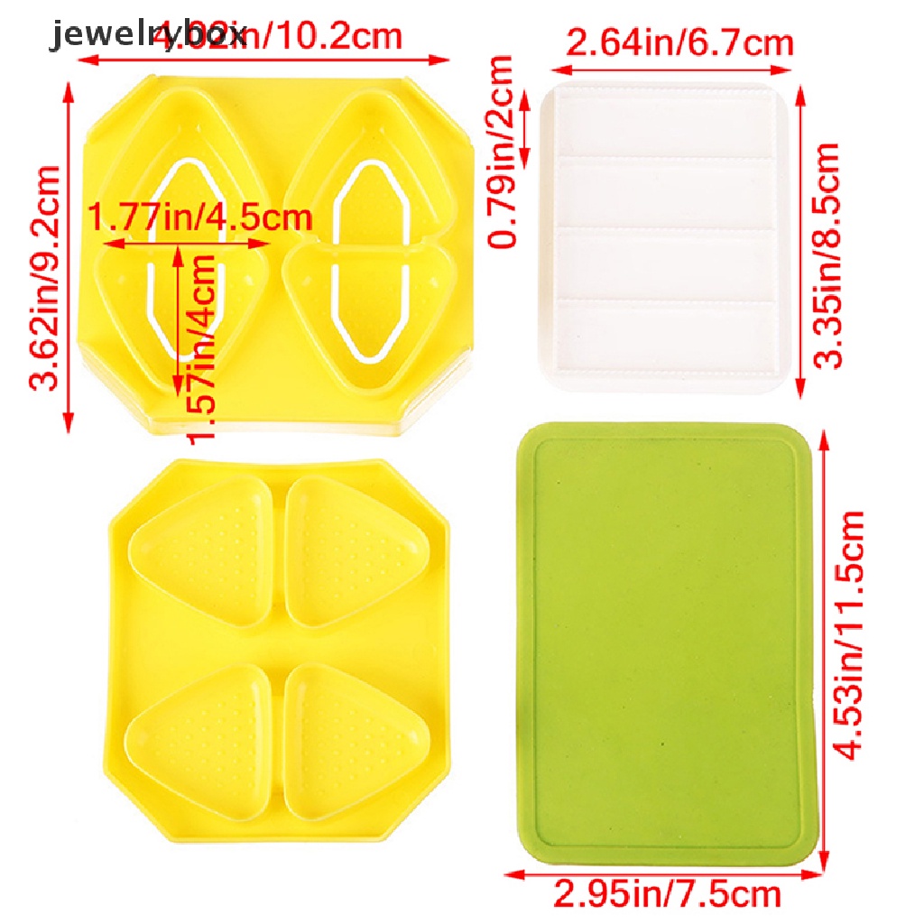 [jewelrybox] 1set Mini Kecil Segitiga Rice Ball Mold DIY Cetakan Nasi Bayi Sushi Bento Mold Butik