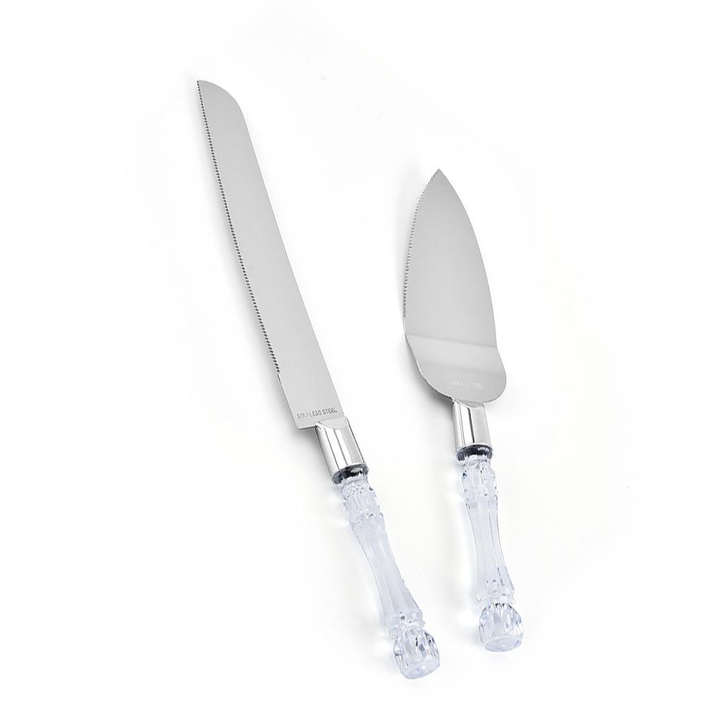 2 Pcs Cake Server Divider Spatula Sekop Alat Kue Set Stainless Steel Fondant Pie Pernikahan Ulang Tahun Pesta Sendok Garpu