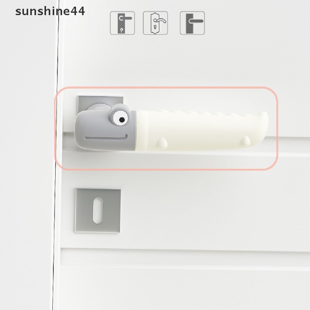 Sunshine Silikon Penutup Pelindung Gagang Pintu Anti Tabrak Statis Door Handle Knob Cover Karet Statis Pintu Bayi Rumah Safety Decor ID