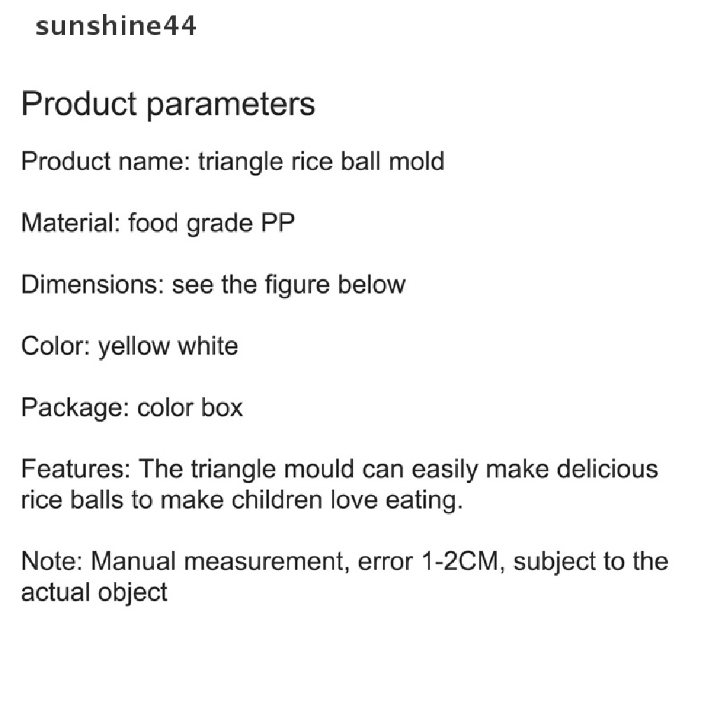 Sunshine Food Press Sushi Maker Cetakan Jepang Rumah Dapur Bento Aksesoris Tools ID