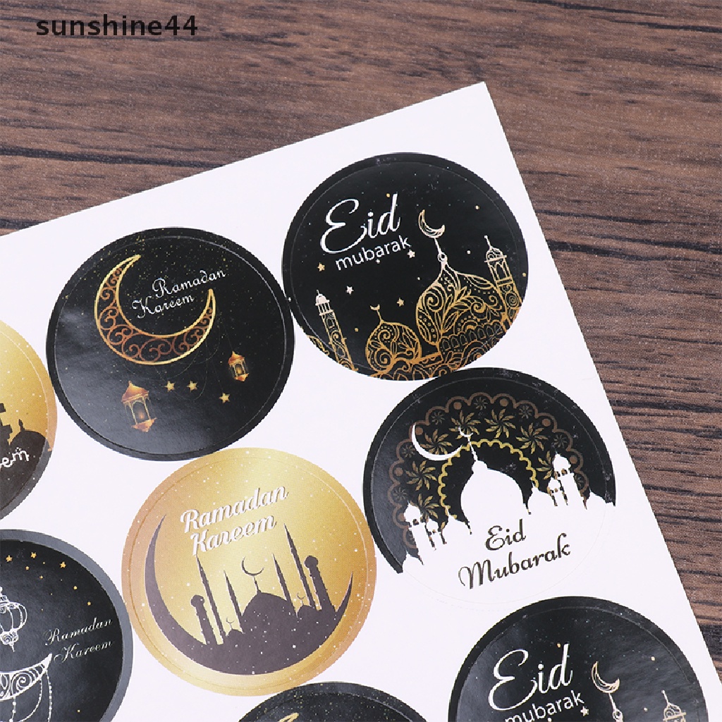 Sunshine 10lembar Dekorasi Ramadhan Eid Mubarak Gift Sticker Stiker Segel Liburan ID
