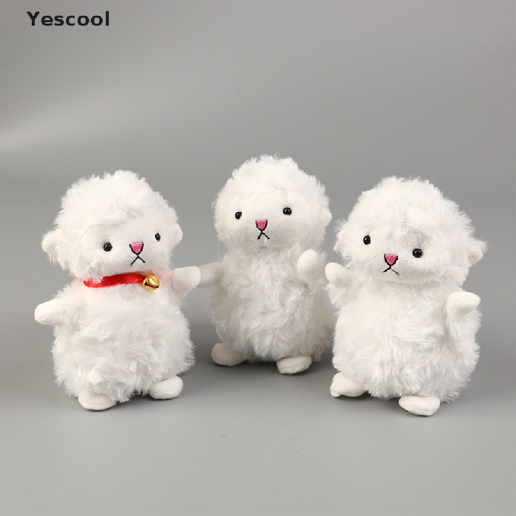 Yescool 15cm Boneka Domba Lucu Gantungan Kunci Mewah Kawaii Aksesoris Plushies Cowok Cewek Keyring ID