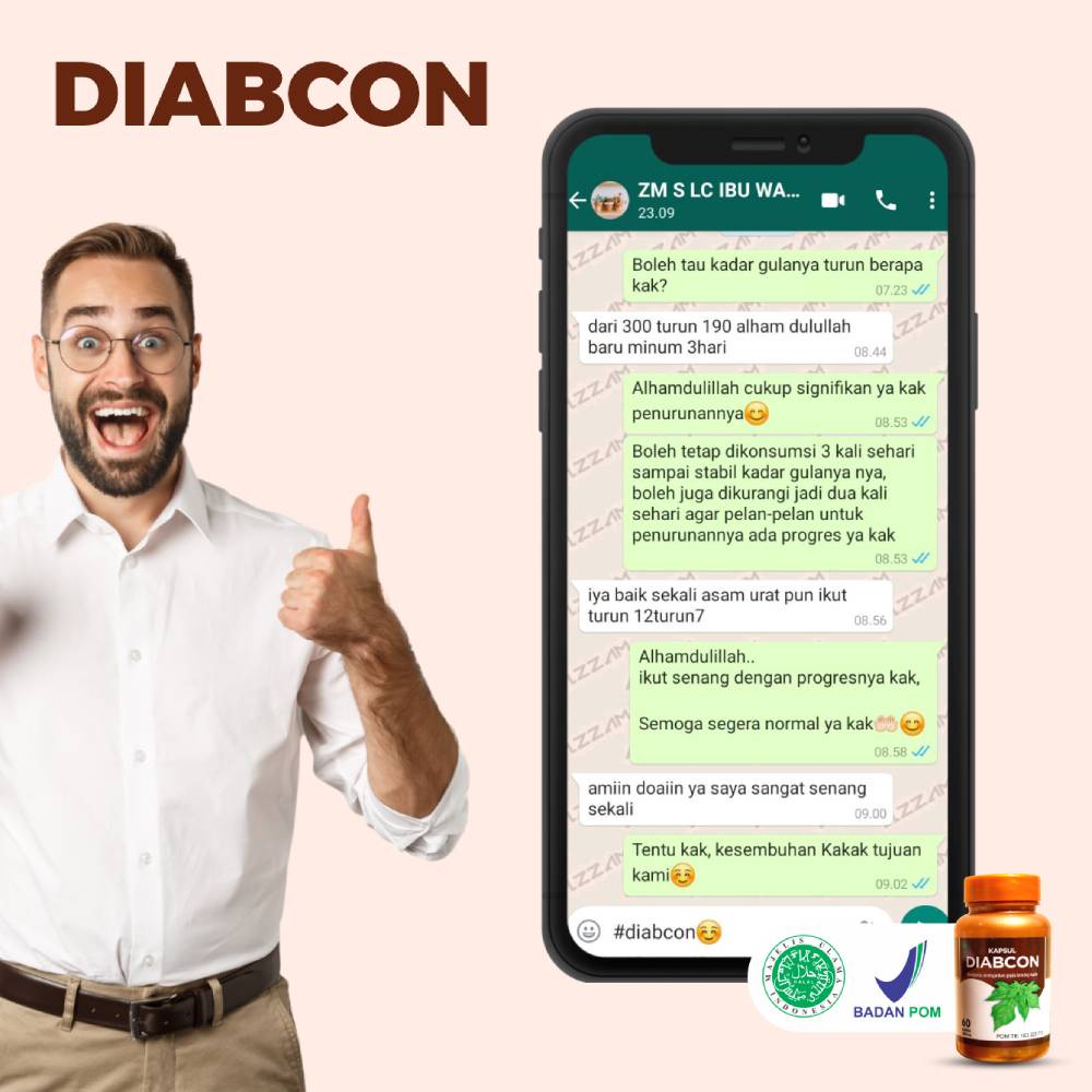 ORIGINAL Kapsul Diabcon Obat Gula Darah Tinggi, Atasi Diabetes Kencing Manis Terbaik