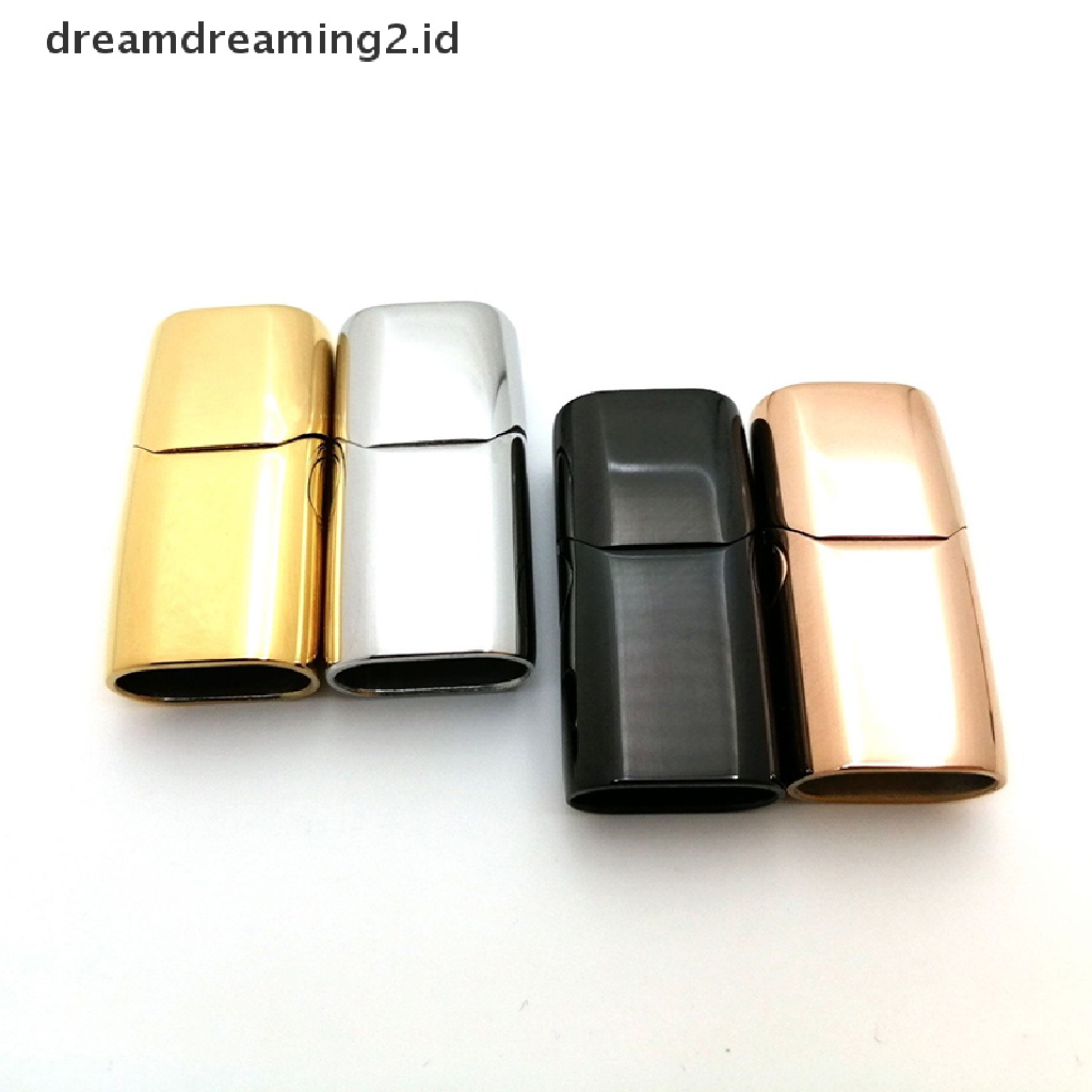 (hot) Lubang Gesper Magnetik Stainless Steel Untuk Perhiasan Gelang Gesper Tali Kulit DIY//