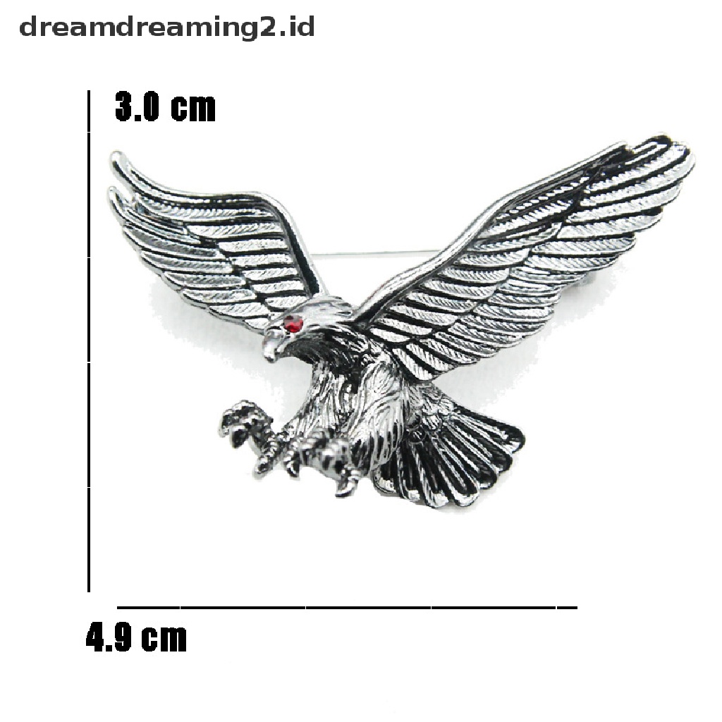 (hot) Fashion Pria Vintage Eagle Pin Bros Dekorasi Korsase Lencana Perhiasan Hadiah//