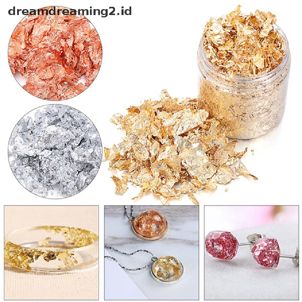 (hot) Cetakan Resin Hias Foil Isian Glitters Bahan Membuat Perhiasan DIY Craft//