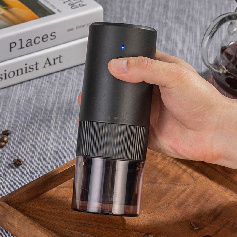 Electric Burr Coffee Grinder Penggiling Kopi Biji Kopi Otomatis Portable Burr Grinder Mesin Penggiling Kopi USB Rechargeable