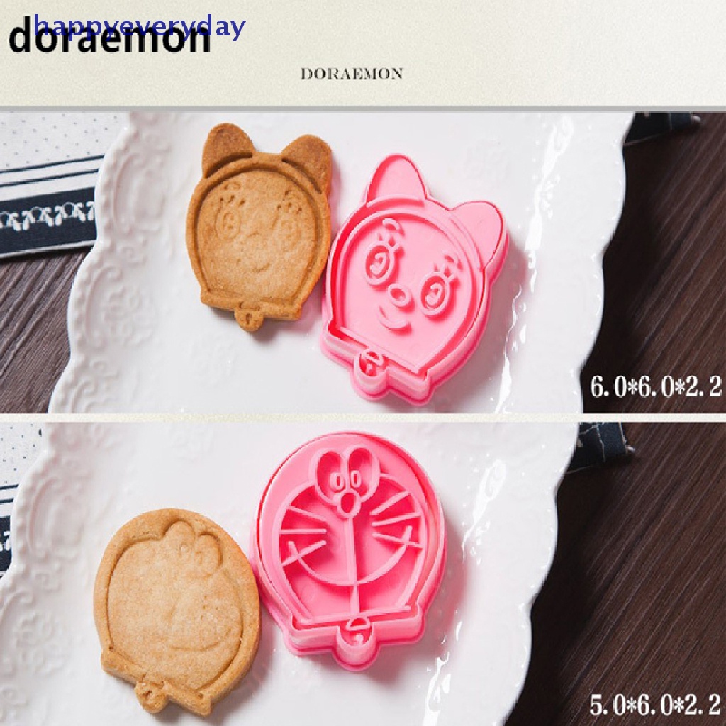 [happy] 2pcs/set Jingle Cats Dan Doraemon Cookies Cutter/Alat Perangko Plastik Food Grade [ID]