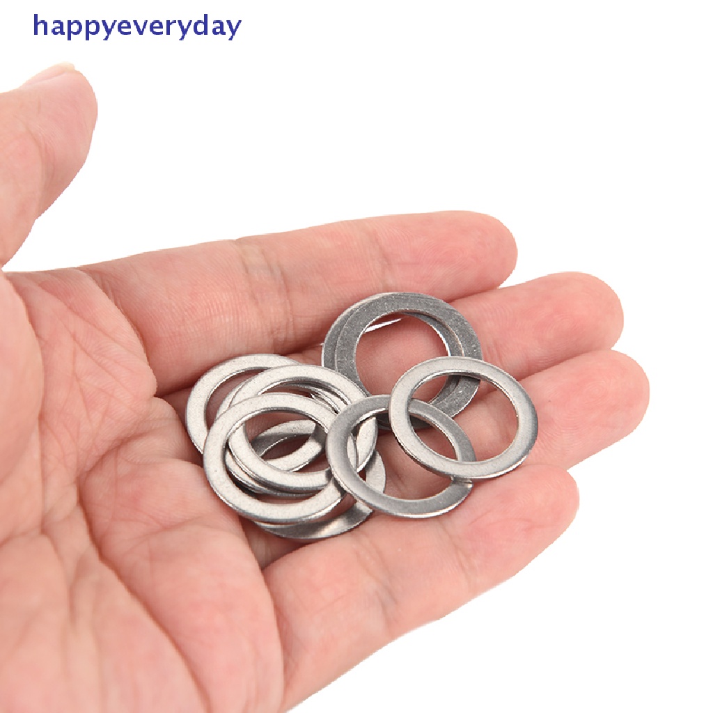[happy] 10pcs Pedal Sepeda Spacer Engkol Bersepeda Sepeda Stainless Steel Ring Washers [ID]