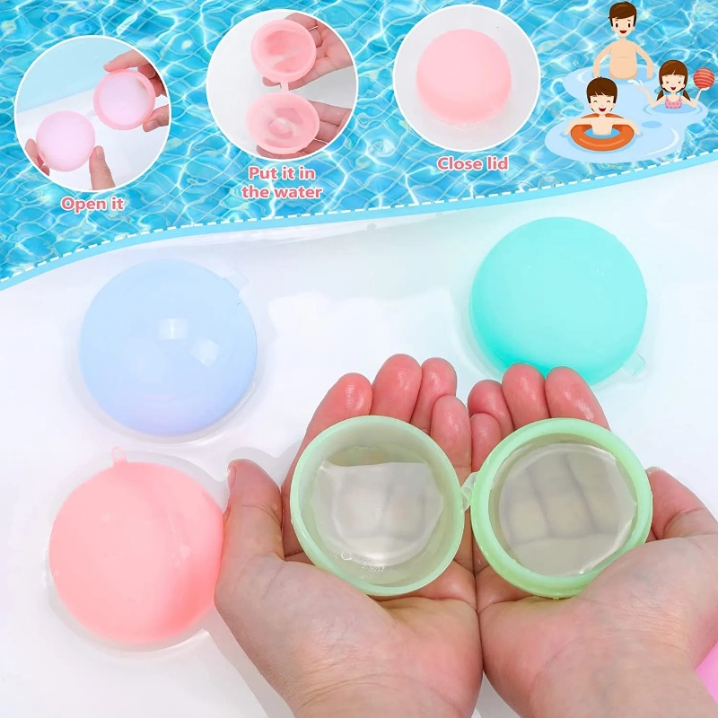 Balon Air Reusable Isi Ulang Water Balloon Quick Fill Self Sealing Water Bomb Splash Balls Untuk Kolam Renang Anak