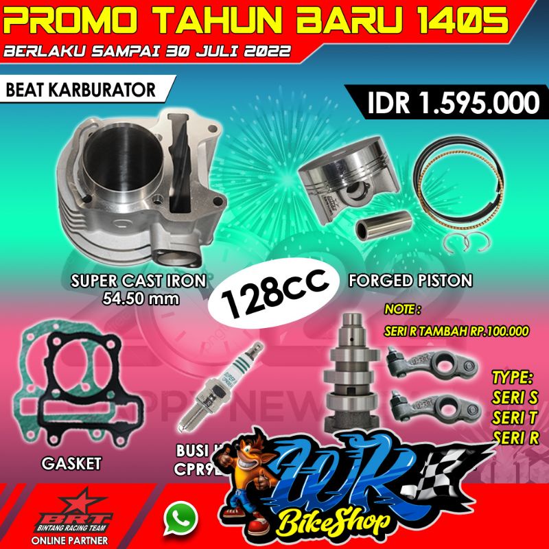 BLOK BRT BEAT KARBU CASTING IRON 54.50mm ( PAKET BORE UP BEAT KARBU) 100% ORIGINAL