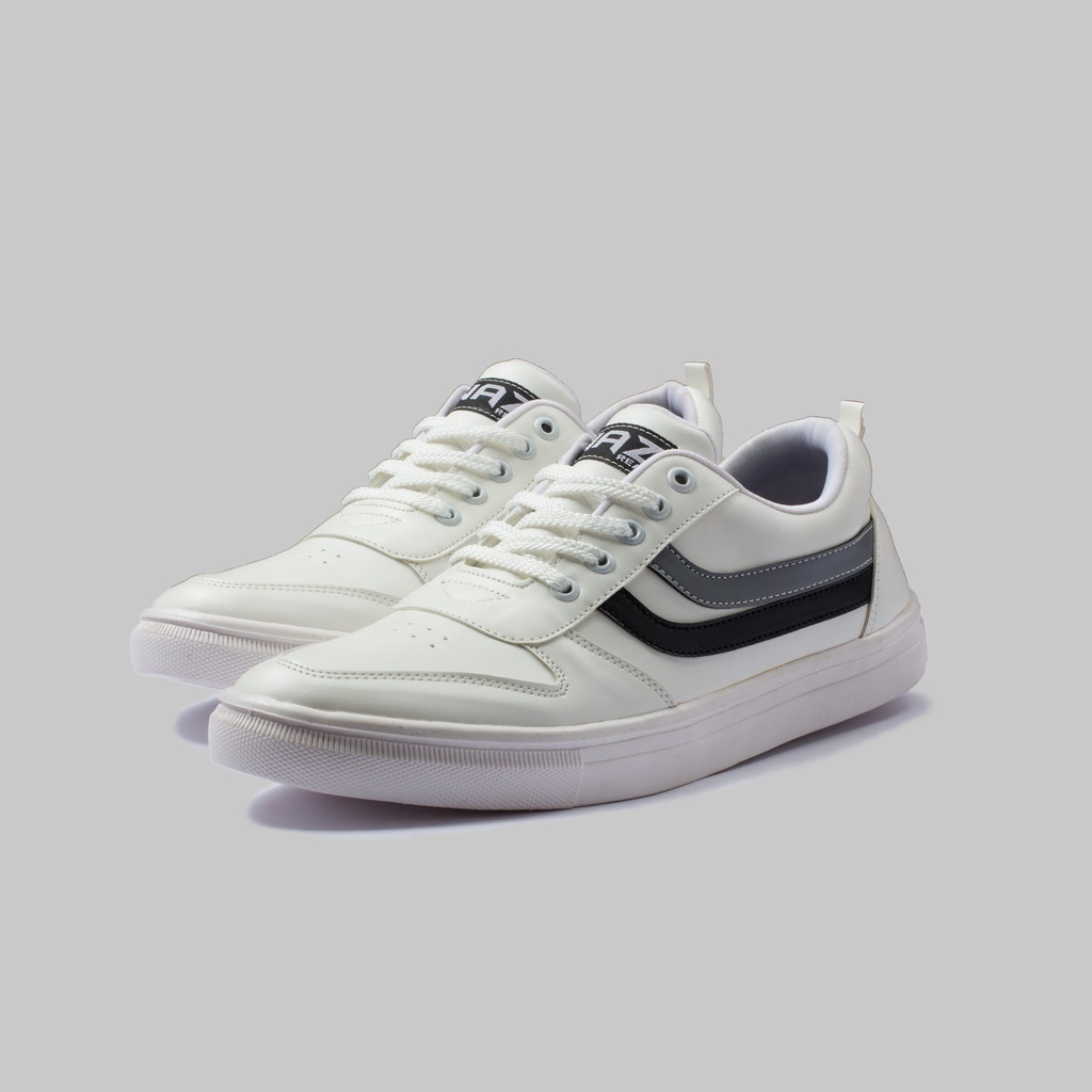 NAZ FOOTWEAR Sepatu Sneakers Casual Pria Osmond Warna Putih Sole Putih