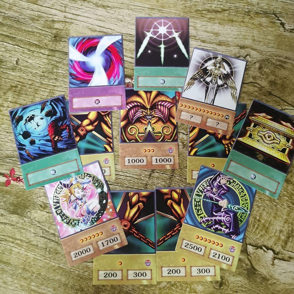 Mxbeauty Yugioh Card DIY Kartu Bermain Kartu Trading Mata Biru Dark Magician Character Card Exodia Obelisk Slifer Shiny Collection Ra Yugioh DM Yu Gi Oh Card