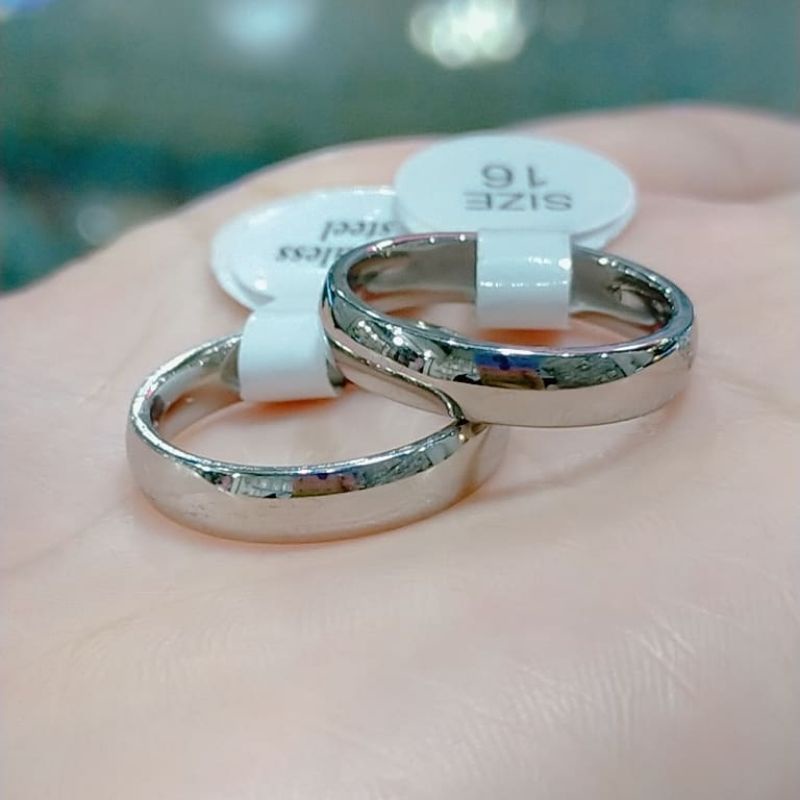 Cuc iGudang Cincin couple titanium silver (harga sepasang)