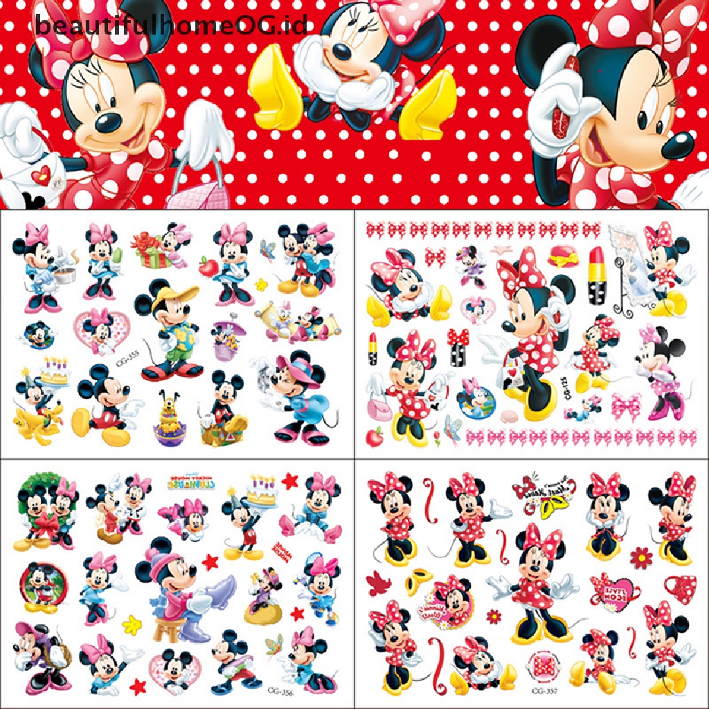 // Lebaran// Stiker Tato Anak Karakter Kartun Disney Classic Mickey Minnie **