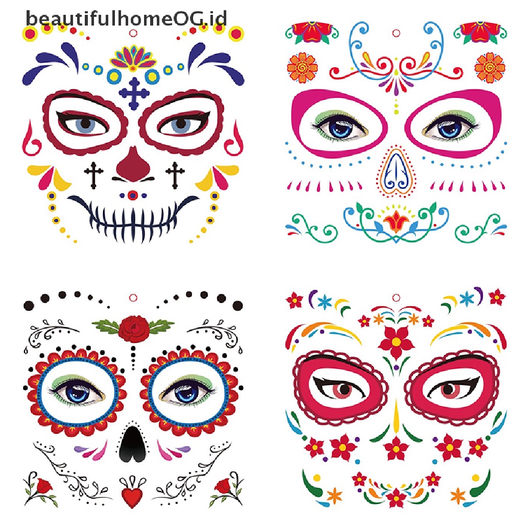 // Kecantikan// 5Pcs Temporary Womens Face Tattoo Art Visage Makeup Stiker Sexy Tatoo Stickers **