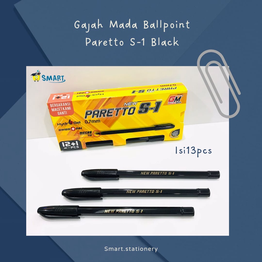 

GAJAH MADA BALLPOINT PARETTO S-1 0.7MM 13 PCS