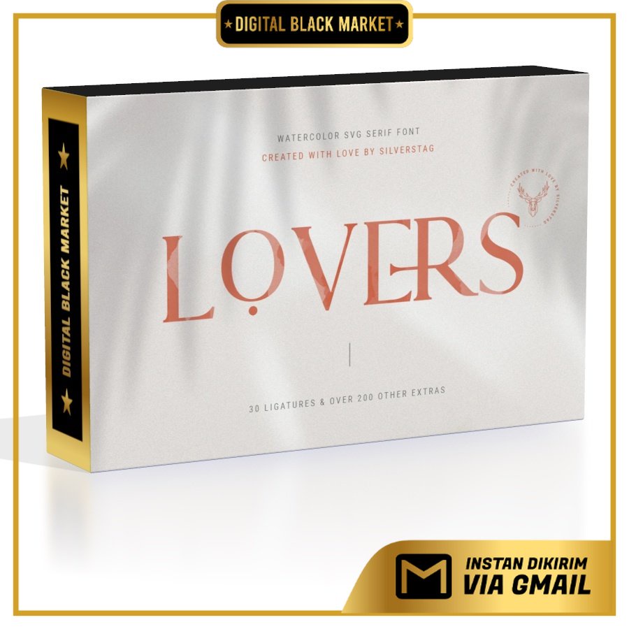 Lovers SVG Serif Font &amp; Extras