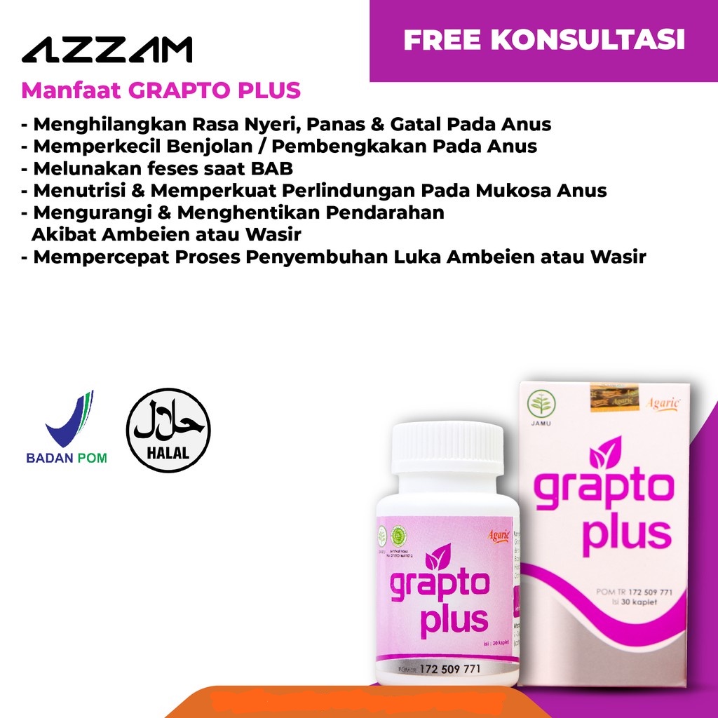 Grapto Plus Obat Herbal Ambeien wasir Benjolan Pada Anus