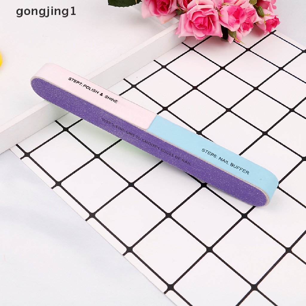 Ggg 1Pcs Kreatif pring Kikir Kuku Amplas Pasir Enam Sisi polishing file nail tool ID