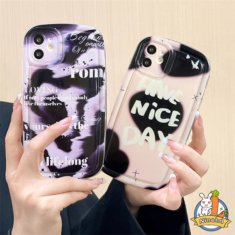 IPHONE Casing Kompatibel Untuk Iphone14 13 12 11 Pro Max X Xr Xs Max8 7 6 6s Plus SE Ins Gaya Keren Casing Ponsel Geometris Canggih Airbag Bening Shockproof Silicone Case Cover Pelindung