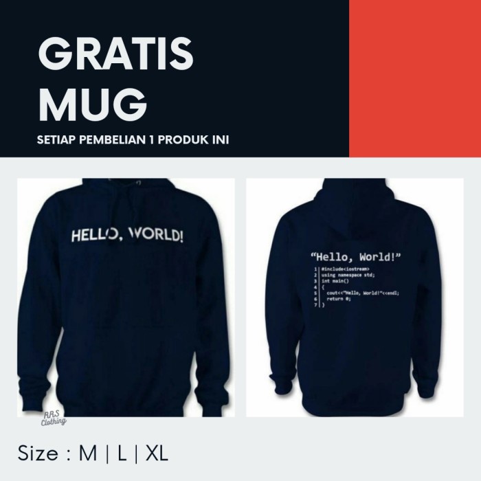 JAKET HOODIE PRIA DISTRO LINUX UBUNTU PYTHON PROGRAMMER PROGRAMING H55 - Putih, XL