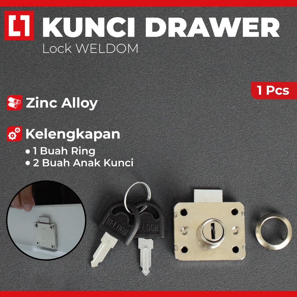 Kunci Laci atau Drawer Lock 101 Weldom