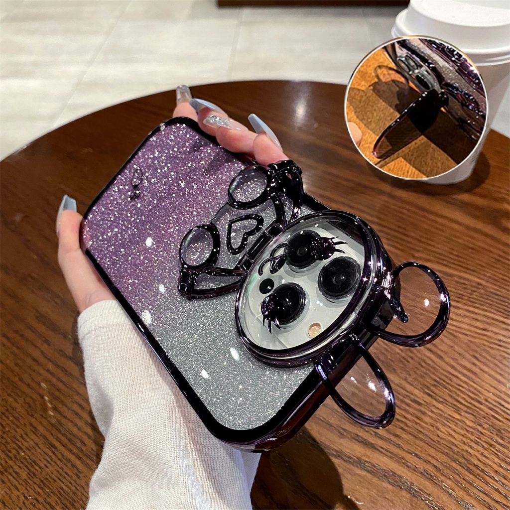 Pelindung Kamera Lucu Lensa case iPhone 14 pro max case iPhone 12 13 pro max 11 pro max 14plus Tali Estetik Kedip 3D Kelinci shock protection TPU soft back cover