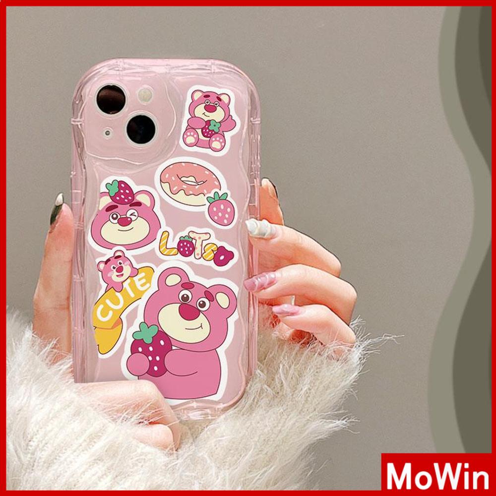 For iPhone 14 Pro Max iPhone Case 3D Curved Edge Wave Clear Case TPU Airbag Shockproof Camera Cover Cute Cartoon Compatible with iPhone 13 Pro max 12 Pro Max 11 xr xs max 7 Plus 8