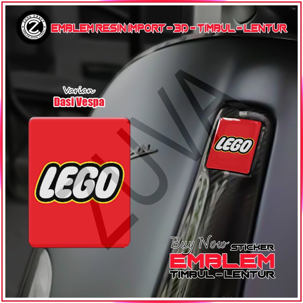 STIKER EMBLEM VESPA LOGO LEGO EMBLEM TIMBUL STIKER VESPA DASI VESPA VESPA RESIN LENTUR Vespa LX/S/Sp