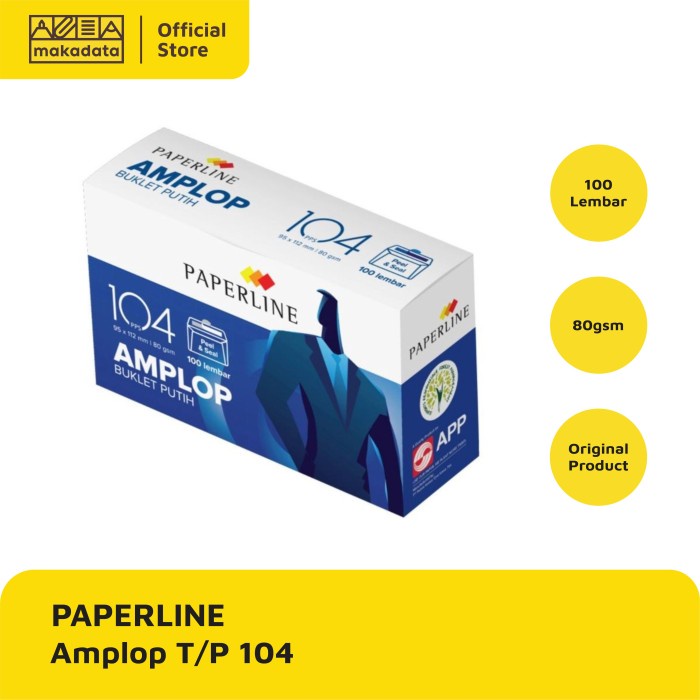 

Amplop Putih / Surat Paperline Tanggung Polos 104 (100 Lembar) Murah
