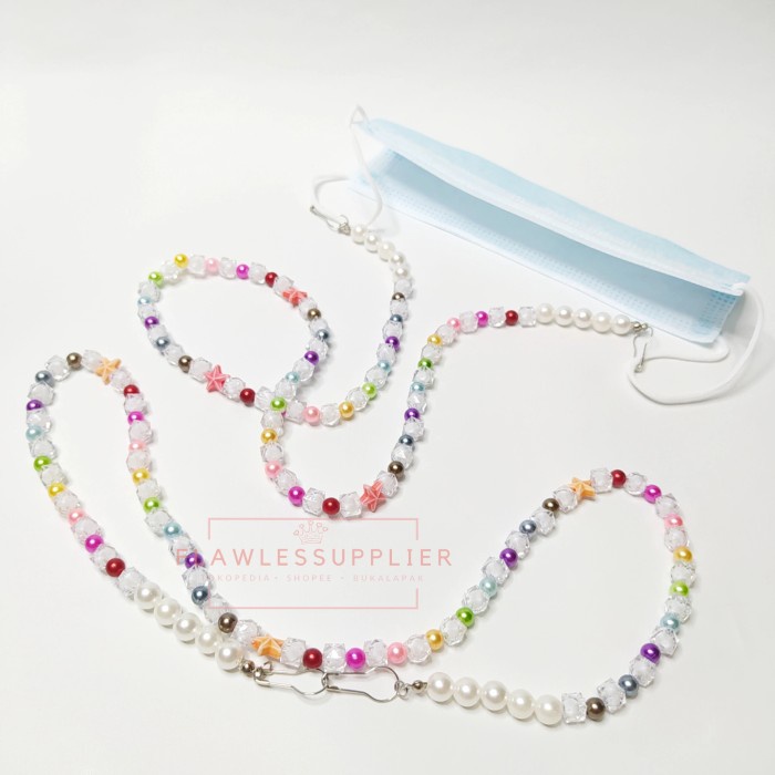 Strap Masker Kalung Masker Tali Masker Mutiara Premium 001