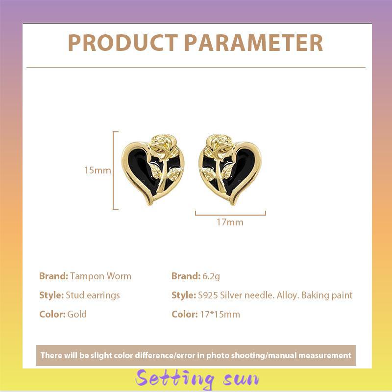 Anting S925 Korea anting bunga cinta  anting gaya Prancis untuk wanita TN