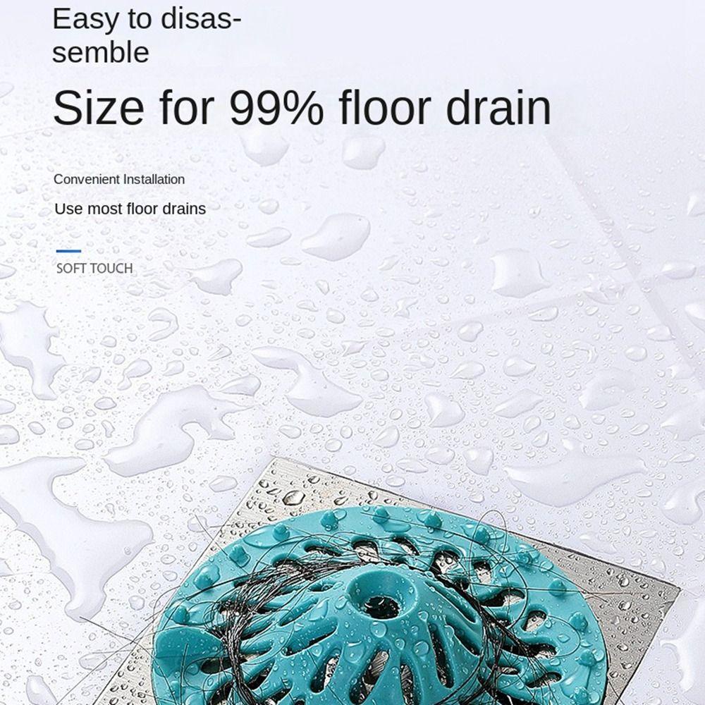 Populer Filter Screen 4Pcs Sink Floor Drain Pad Penghilang Bau Lantai Tikar Stiker Penutup Saluran Air Lantai