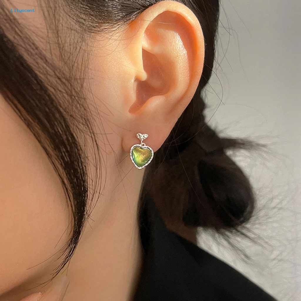 Lilyscent 1pasang Anting Liontin Tahan Aus Aksesori Perhiasan Gadis Geometri Stud Earring Eye-catching