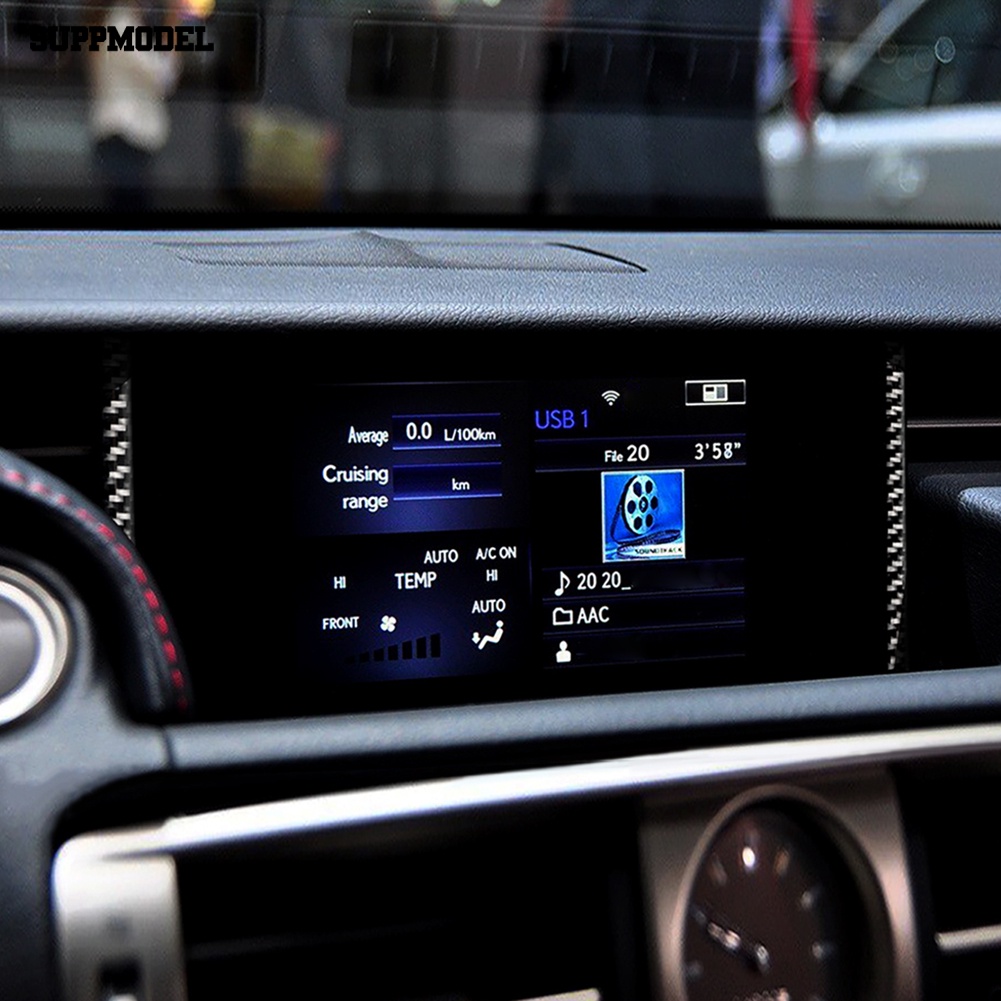 Suppmodel 1pasang Stiker Strip Hias Navigasi Serat Karbon Mobil Untuk Lexus IS250