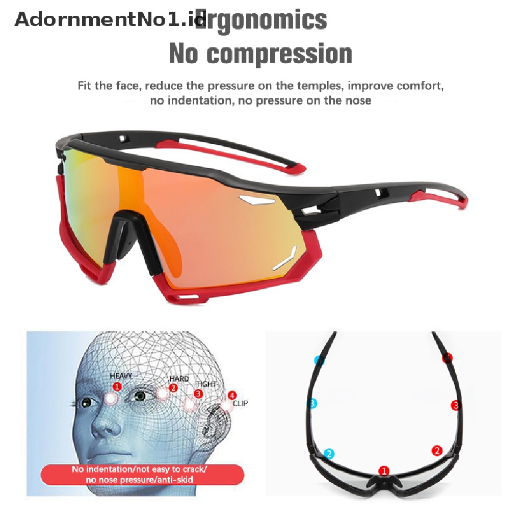 [AdornmentNo1] Kacamata Olahraga Photochromic Bersepeda Kacamata Olahraga Luar Ruangan Sepeda Eyewear MTB Sepeda Sunglasses Riding Goggles [ID]