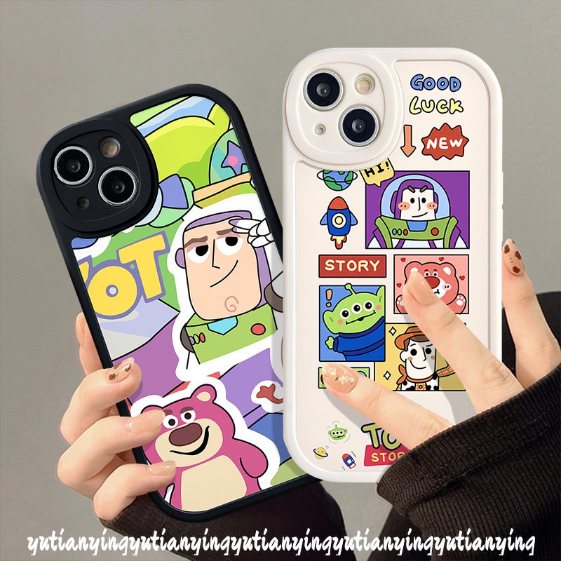 Lovely Lotso Camera Lens Protector Case For Infinix Hot 11 10s 11s Note 8 10 Lite 10T Hot 11 10s 10T 10 9 Play 11s Smart 6 5 Cute Cartoon Toy Story Soft Tpu Back Cover