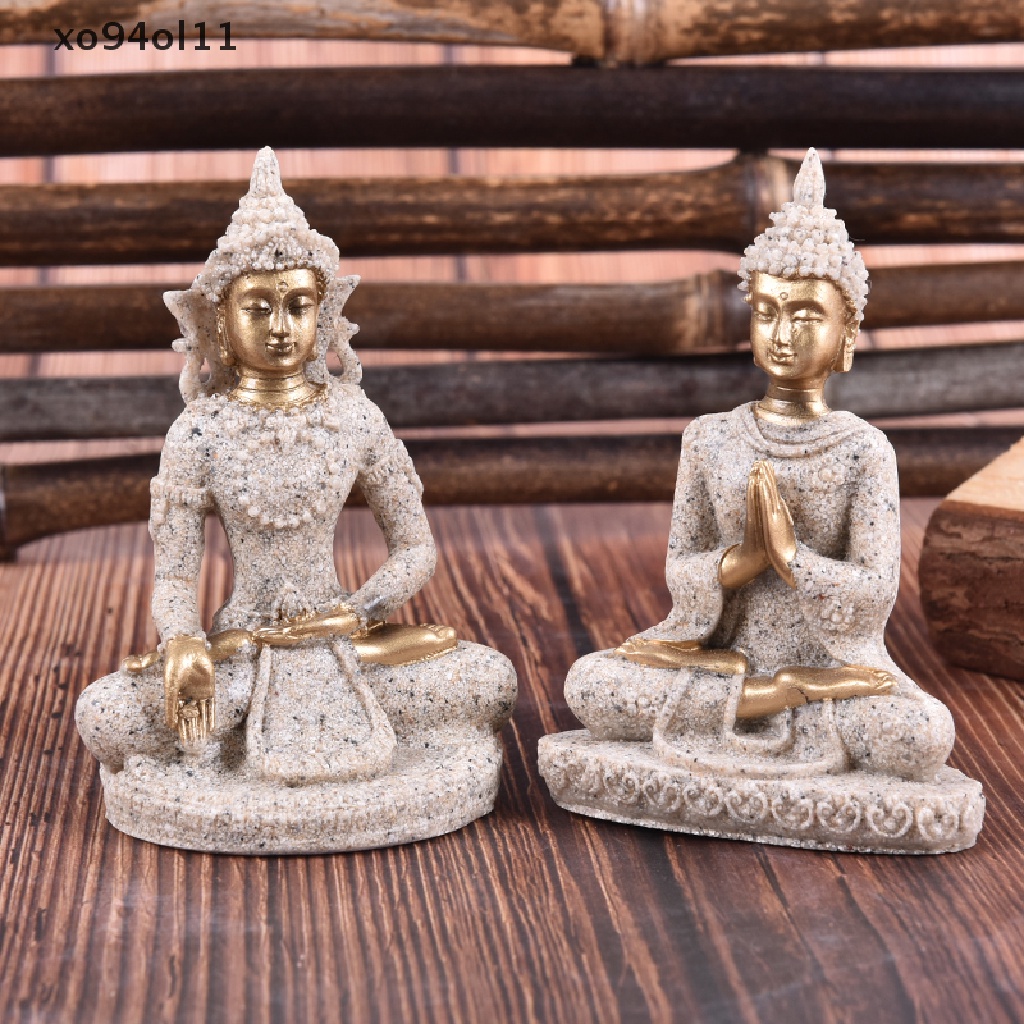 Patung Buddha XO Sandstone Thailand Patung Buddha Fengshui Dekorasi Rumah OL