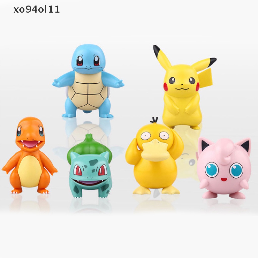 Xo Pikachu Bulbasaur Charmander Squirrel PVC Anime Action Figure Model Boneka Mainan OL