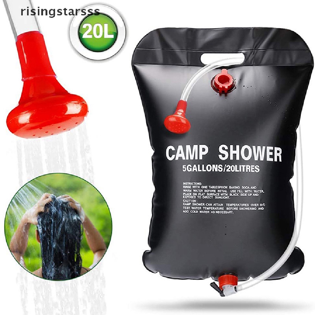 Rsid Span-new Camp Shower Bag Tenaga Surya Heated Portable Lipat Outdoor Mandi Tas Travel Hiking Mendaki PVC Kantong Air Peralatan Berkemah Jelly