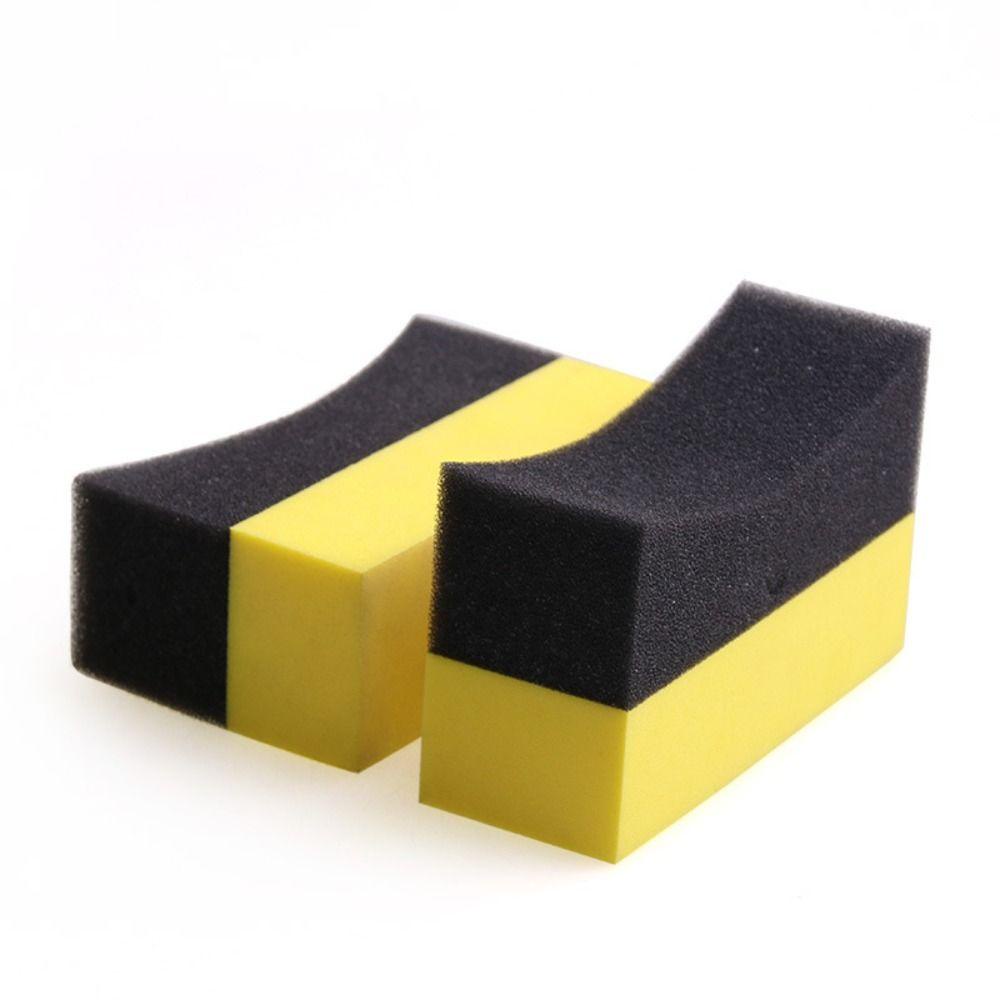 Nanas 1/2Pcs Spons Pembersih Roda Mobil Aksesoris Baru Car Brushes Sponge Pad