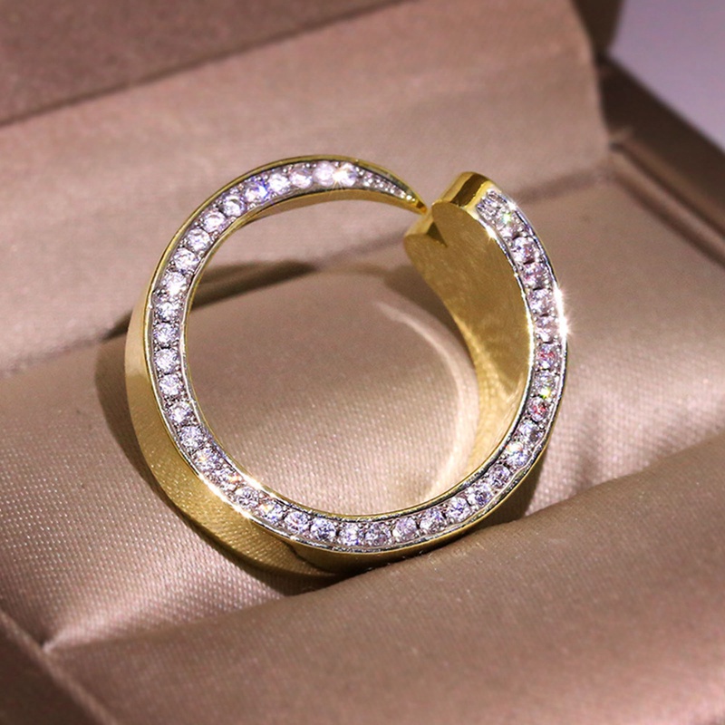 Fashion Wanita Jantung Cincin Anniversary Hadiah Natal Pernikahan Band Pertunangan Pesta Rings Jewelry