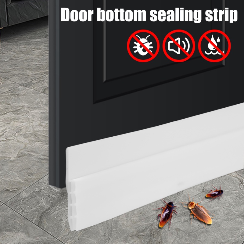 1m Cuttable Self Adhesive Sealing Strips Pintu Bawah Tahan Angin Kontrol Serangga Silikon Weatherstrip Windshield Tape