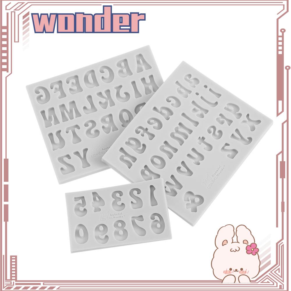 Wonder 3D Huruf New Cetakan Sugar Craft Alphabet Number