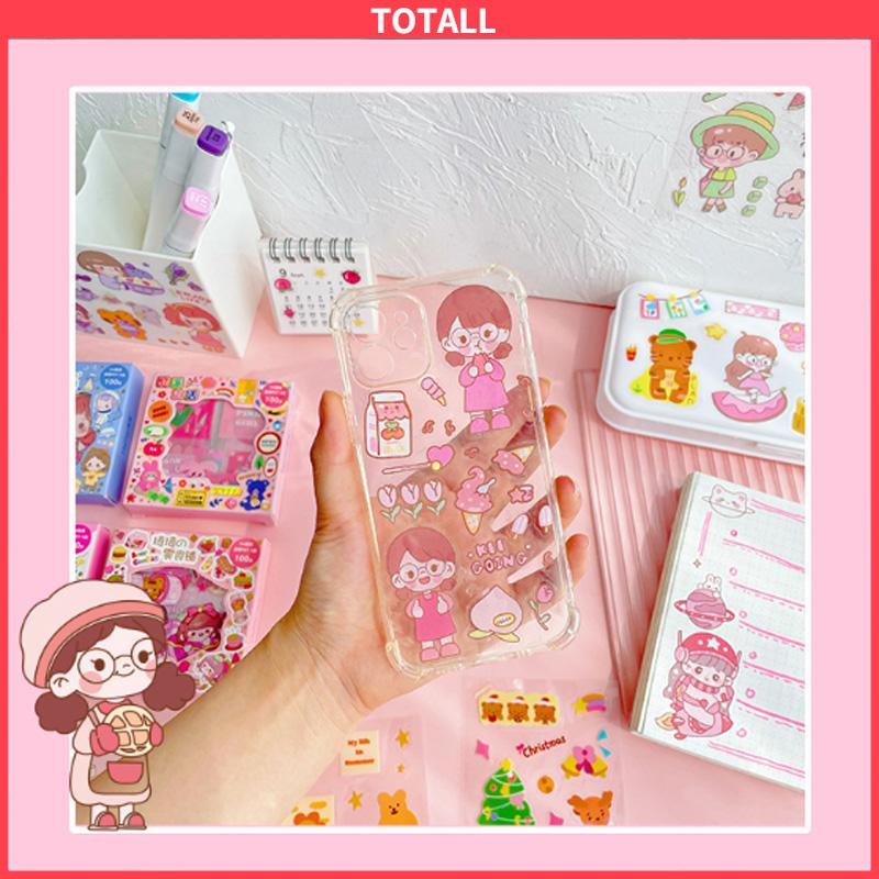 COD Stiker Stiker Pola Kecil Scrapbook Gadis Kartun Kreatif Menggemaskan Stiker Pola Kecil-Totall