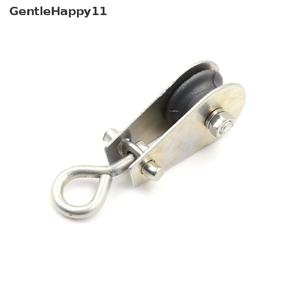 Gentlehappy Metal Single Wheel Swivel Lifg Rope Pulley Roller Block Sheave Mata 0.03 Ton id