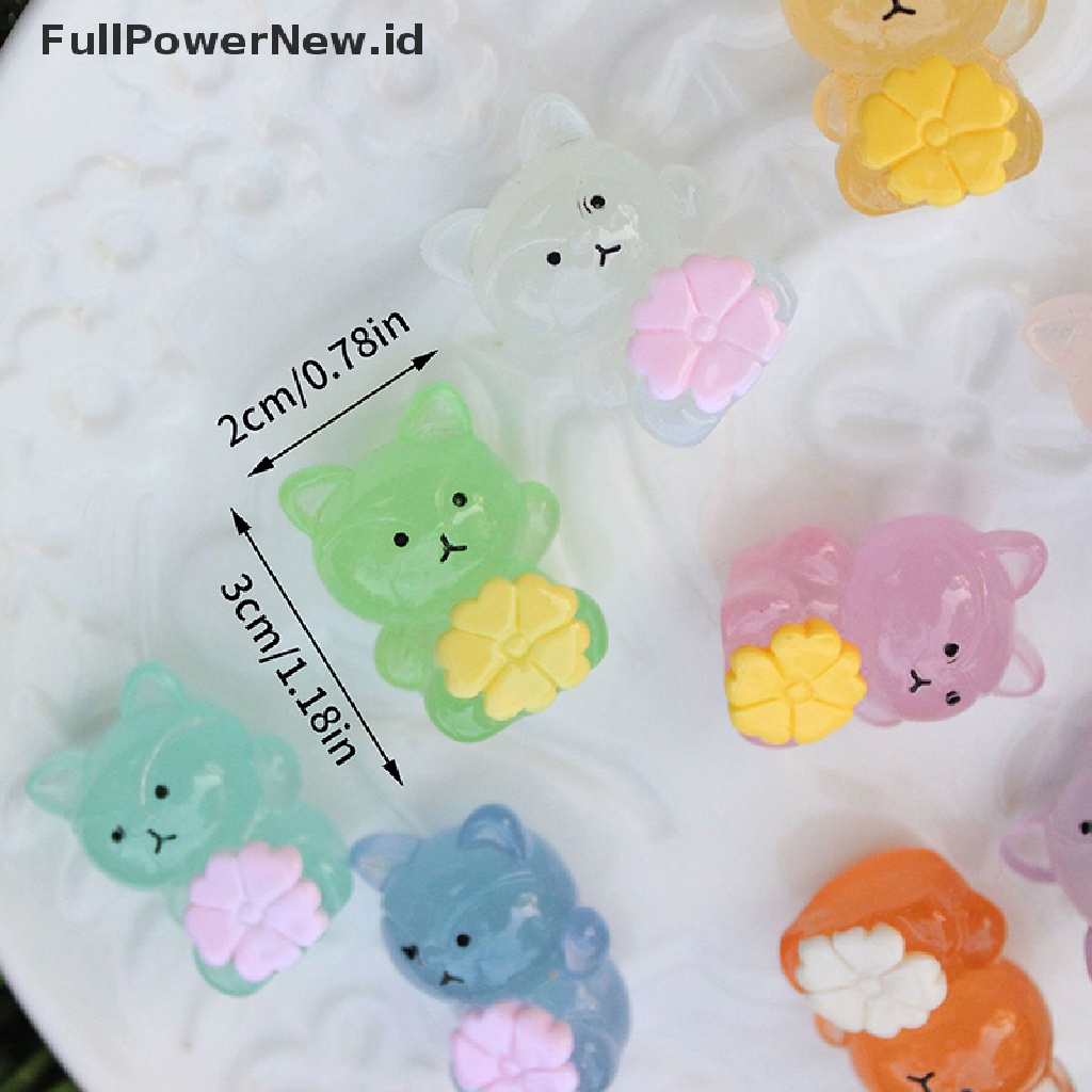 Power 10Pcs Mini Fox Luminous Resin Ducks Natal Ulang Tahun Pesta Dekorasi Rumah ID