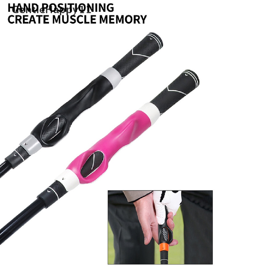 Gentlehappy Golf Grip Trainer Attachment Outdoor Golf Swing Trainer Alat Bantu Latihan Keselarasan Gerakan Pemula Pelatihan Korek Grip Aid id