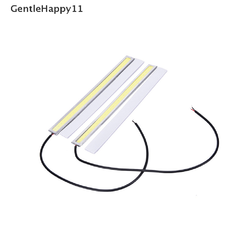 Gentlehappy 2pcs Lampu LED COB Mobil Putih Super Terang DRL Fog Driving Lamp Waterproof DC12V id